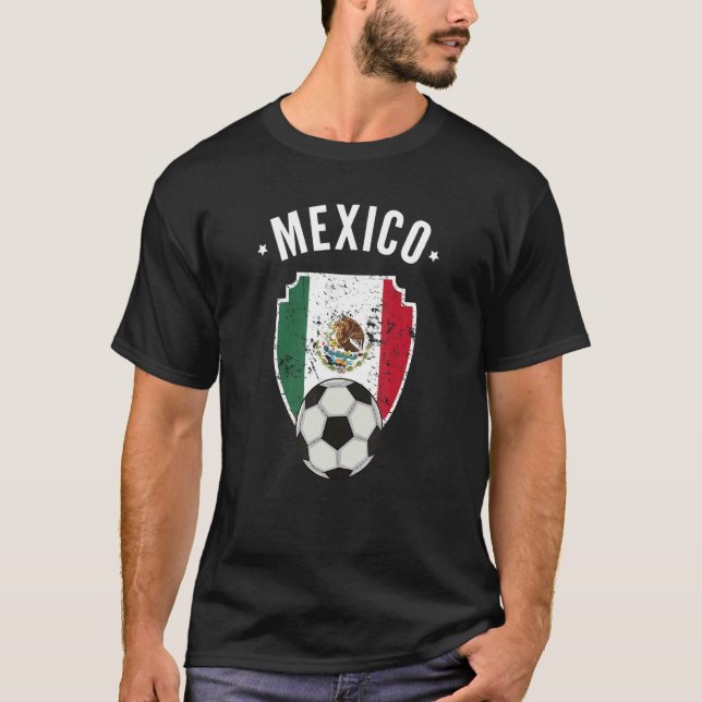 Mexikanska Pridet Mexiko Fotboll Mexiko Flagga Mex T Shirt (Framsida)