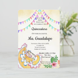 Mexikanska Quinceañera 15-anos-födelsedagsinbjudan Inbjudningar