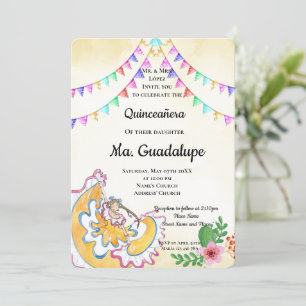 Mexikanska Quinceañera 15-anos-födelsedagsinbjudan Inbjudningar