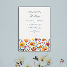 Mexikanska Rancho Blommigt Watercolor Elegant bröl Inbjudningar