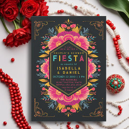 Mexikanska Rancho Fiesta Modern par Shower Bröllop Inbjudningar
