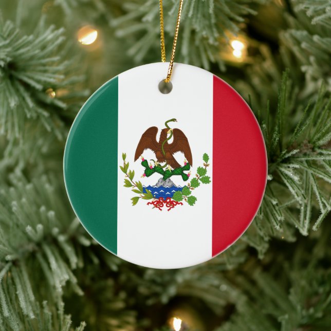 Mexikanska republiken Flagga: 1824-1835, Santa Ann Julgransprydnad Keramik (Träd)