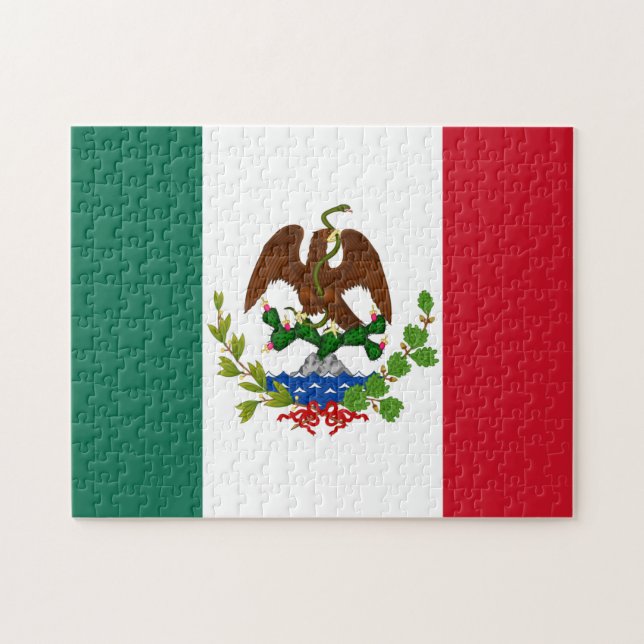 Mexikanska republiken Flagga 1835, Mexikanska golf Pussel (Horisontell)