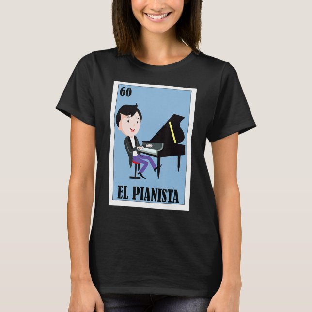 Mexikanska republiken Pianister El Pianista T Shirt (Framsida)
