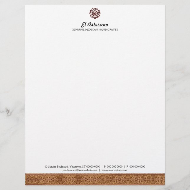 Mexikanska Ro Letterhead Brevhuvud (Framsida)