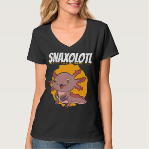 Mexikanska Salamander Snaxolotl Amphibian Snacks A T Shirt
