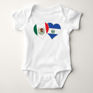 Mexikanska salvadorianska Flagga Heart Mexiko El S T Shirt