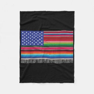 Mexikanska serberna USA flagga Cinco de Mayo för Fleecefilt