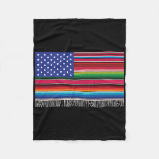 Mexikanska serberna USA flagga Cinco de Mayo för Fleecefilt