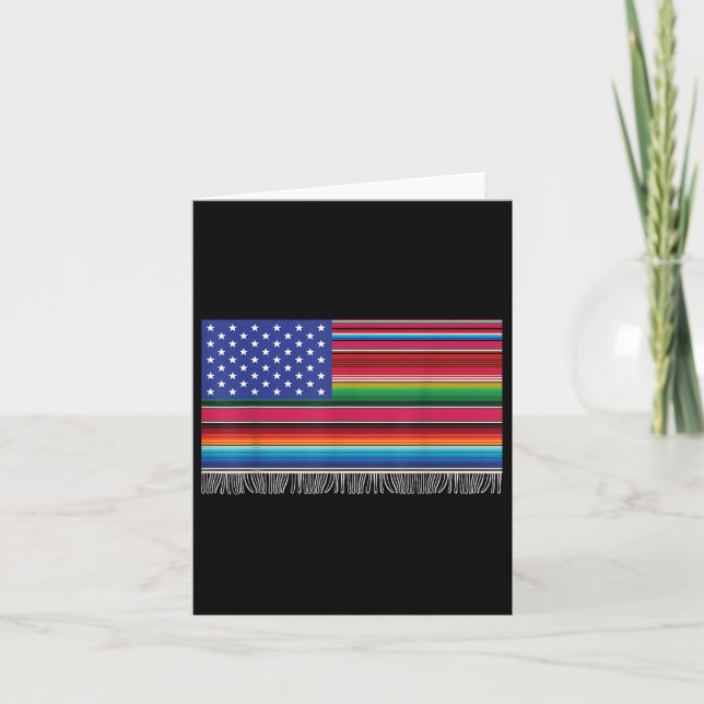 Mexikanska serberna USA flagga Cinco de Mayo för Kort (Framsida)