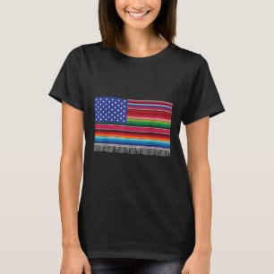 Mexikanska serberna USA flagga Cinco de Mayo för T Shirt