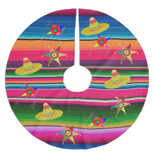 Mexikanska serbiska Blanket Rand, Mexiko, jul Julgransmatta Borstad Polyester