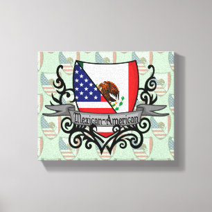Mexikanska Shield-Flagga Canvastryck