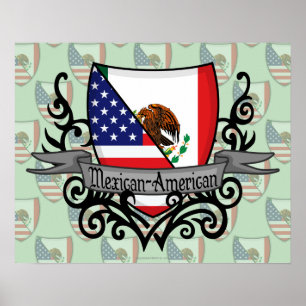 Mexikanska Shield-Flagga Poster