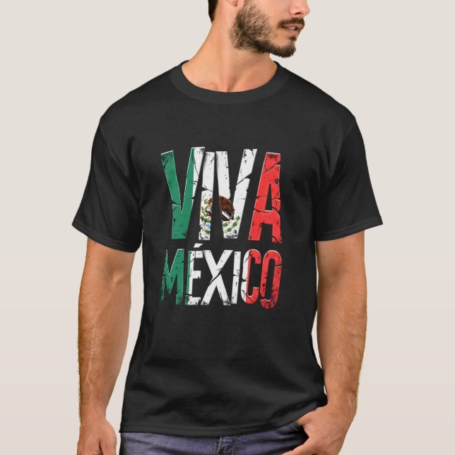 Mexikanska Självständighetsdagen Tee Viva Mexiko F (Framsida)