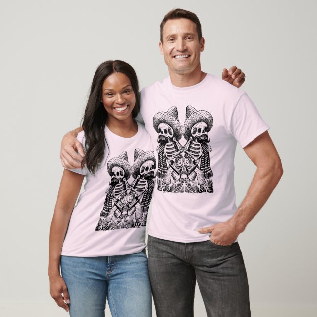 Mexikanska Skeleton Goth Shirt Tee (Unisex)