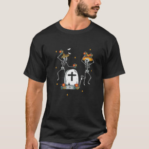 Mexikanska Skeletons Mariachi Sombrero Hat Dagen T Shirt
