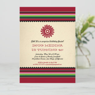 Mexikanska Sol-serape Party Inbjudningar