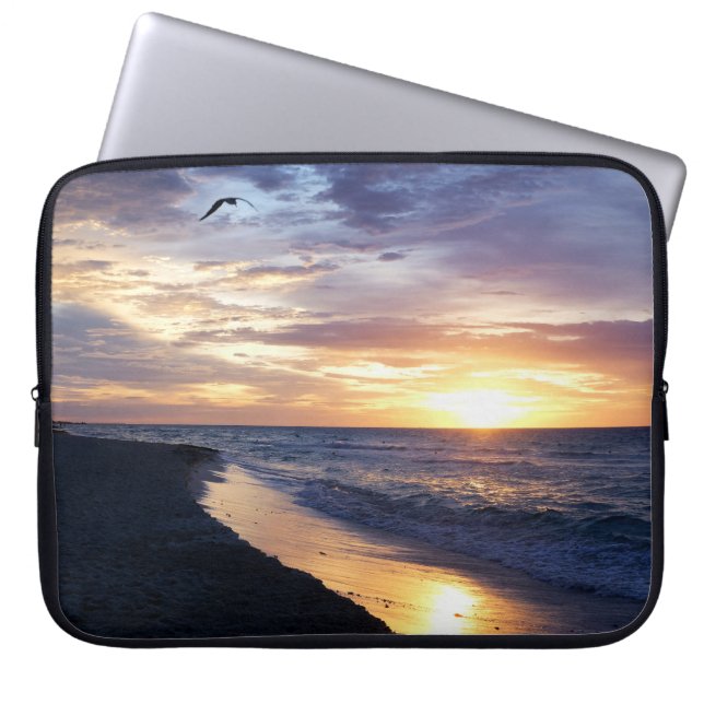 Mexikanska soluppgång Beach Vibes Laptop Fodral (Framsidan)