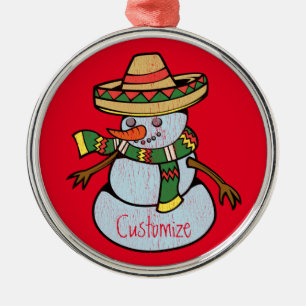 Mexikanska Sombrero Santa Thunder_Cove Julgransprydnad Metall
