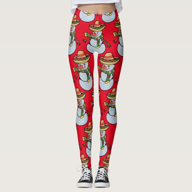 Mexikanska Sombrero Santa Thunder_Cove Leggings (Framsida)