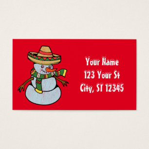Mexikanska Sombrero Santa Thunder_Cove Visitkort