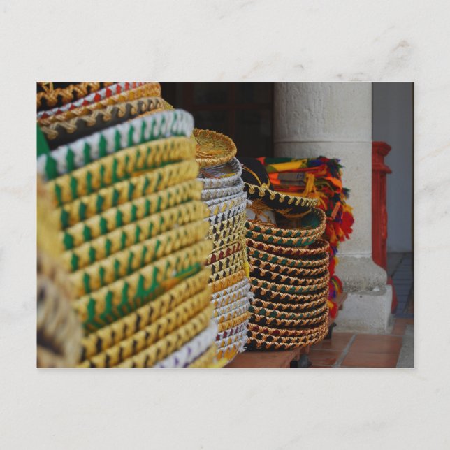 Mexikanska Sombreros Vykort (Framsida)