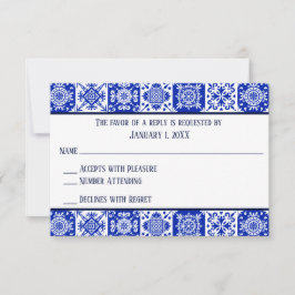Mexikanska spanska kakel RSVP-kort OSA Kort