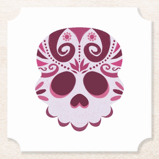 Mexikanska Spooky Skull Underlägg Papper (Framsida)