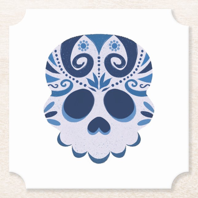 Mexikanska Spooky Skull Underlägg Papper (Framsida)