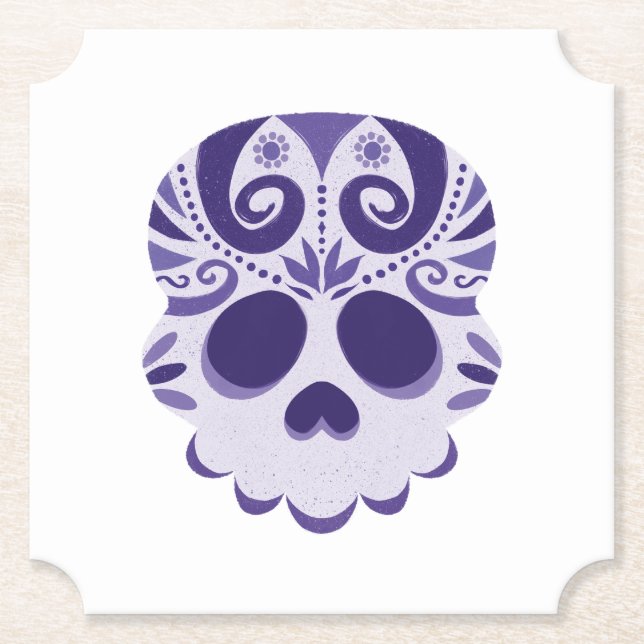 Mexikanska Spooky Skull Underlägg Papper (Framsida)
