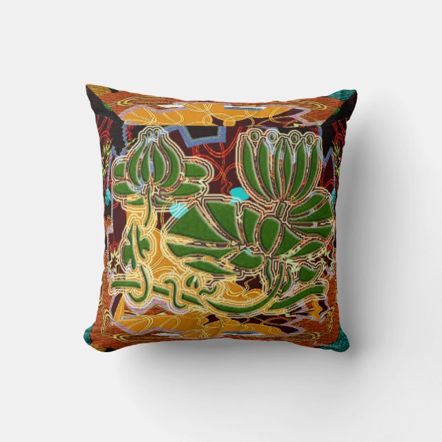 Mexikanska Stil Lily Pad Kudde (Framsida)