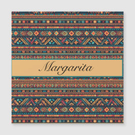 Mexikanska stil mönster magnetisk inbjudningskort