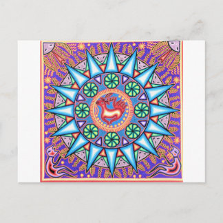 Mexikanska String Art Geometric Sol Vykort