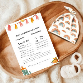 Mexikanska Taco baby-prediktionskort för babyskor Inbjudningar