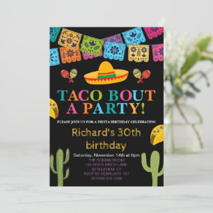 Mexikanska Taco Bout Fiesta 30TH Manar Födelsedags Inbjudningar