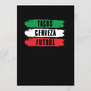 Mexikanska Tacos Cerveza Futbol Mexico-Pride Inbjudningar