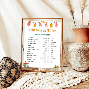 Mexikanska tako Gamla WIves Tales Baby dusch Game  Poster