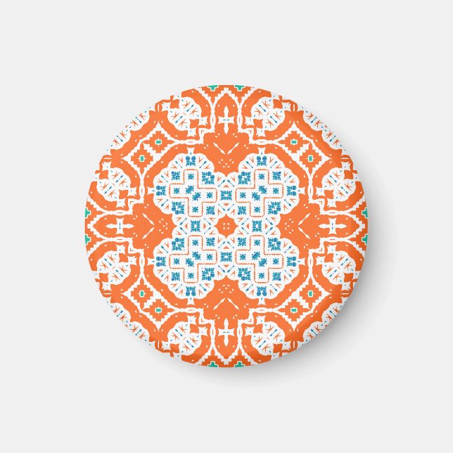 Mexikanska Talavera: Antique Ceramic Seamless Magnet (Framsidan)