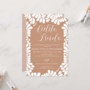 Mexikanska Talavera Boho Cielito Lindo Baby Shower Inbjudningar