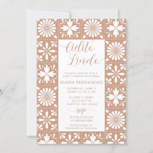 Mexikanska Talavera Boho Cielito Lindo Baby Shower Inbjudningar