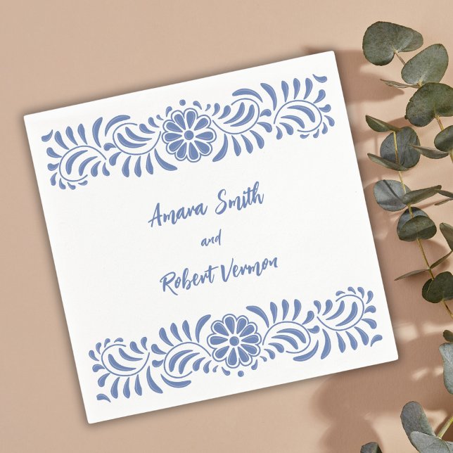 Mexikanska Talavera bröllop Pappersservett (Skapare uppladdad)