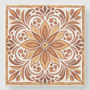 Mexikanska Talavera bruna elegant bröllop favorise Stenunderlägg