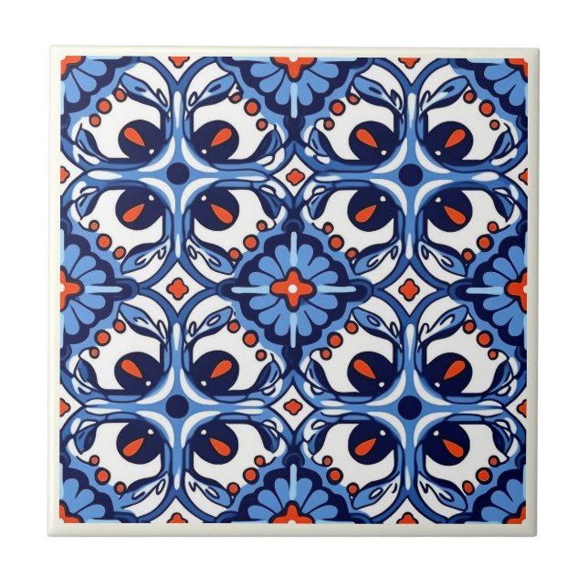 Mexikanska Talavera Ceramic Tile-samlingen Kakelplatta (Framsidan)