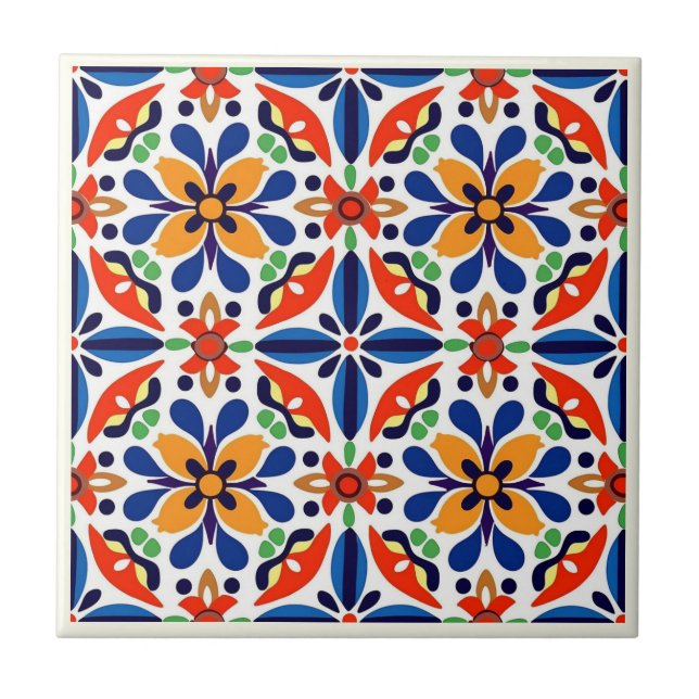 Mexikanska Talavera Ceramic Tile-samlingen Kakelplatta (Framsidan)