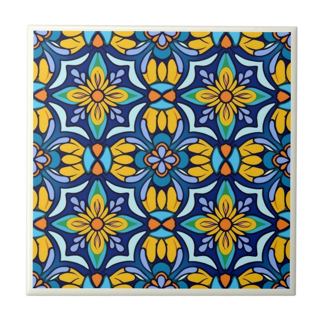 Mexikanska Talavera Ceramic Tile-samlingen Kakelplatta (Framsidan)