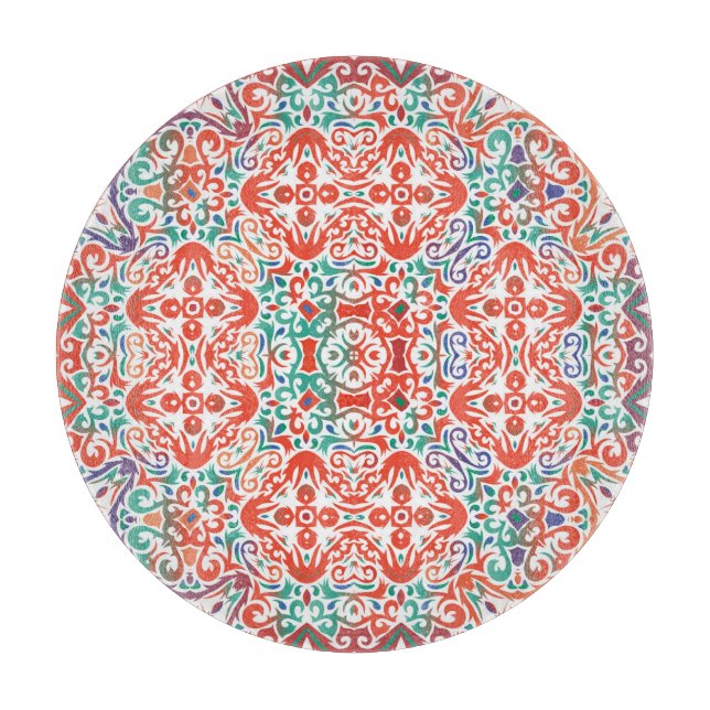 Mexikanska Talavera: Ethnic Tile Collage. (Framsidan)