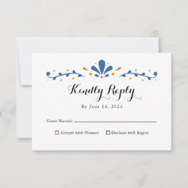 mexikanska Talavera Response Card, OSA kort