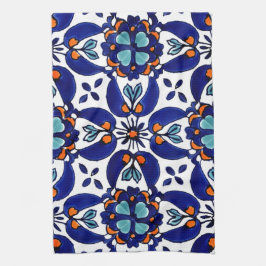 Mexikanska Talavera Terracotta Tile Design No 1 Kökshandduk