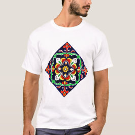 Mexikanska Talavera Terracotta Tile Design No. 2 T Shirt